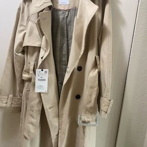 Zara Beige and Plaid Coat